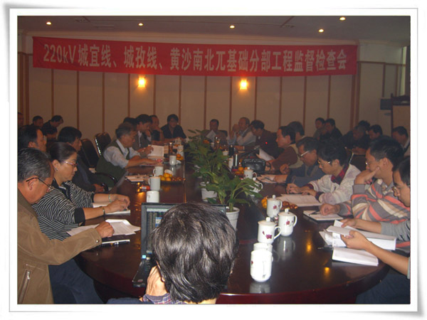 220kV黃白雙回線基礎工程質(zhì)量中間監(jiān)督檢查評優(yōu)
