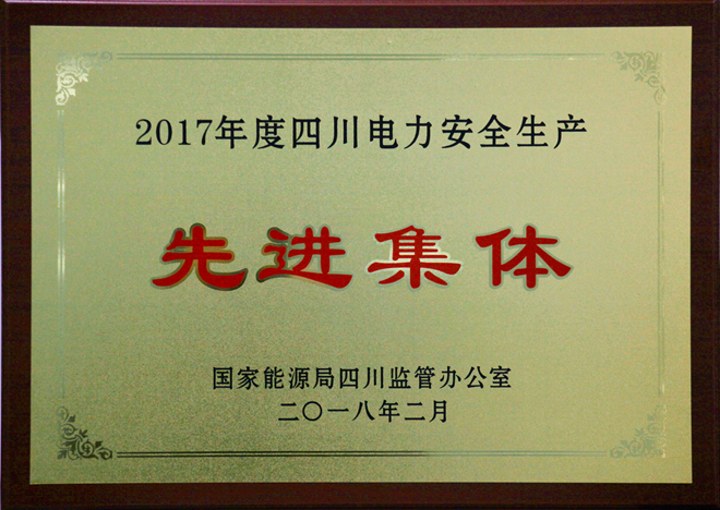 成蜀電力集團(tuán)榮獲“2017年度四川電力安全生產(chǎn)先進(jìn)集體”稱號