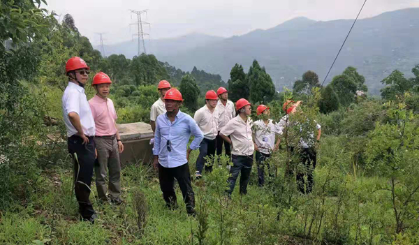 四川電力檢修公司白總一行到500kV山桃線遷改工程施工現(xiàn)場檢查指導工作