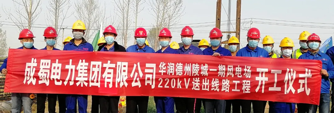 華潤德州陵城一期風(fēng)電場220kV送出線路工程舉行開工儀式