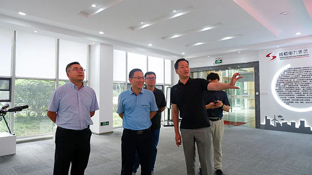 中南電力設(shè)計院電網(wǎng)工程公司領(lǐng)導一行蒞臨集團總部參觀交流