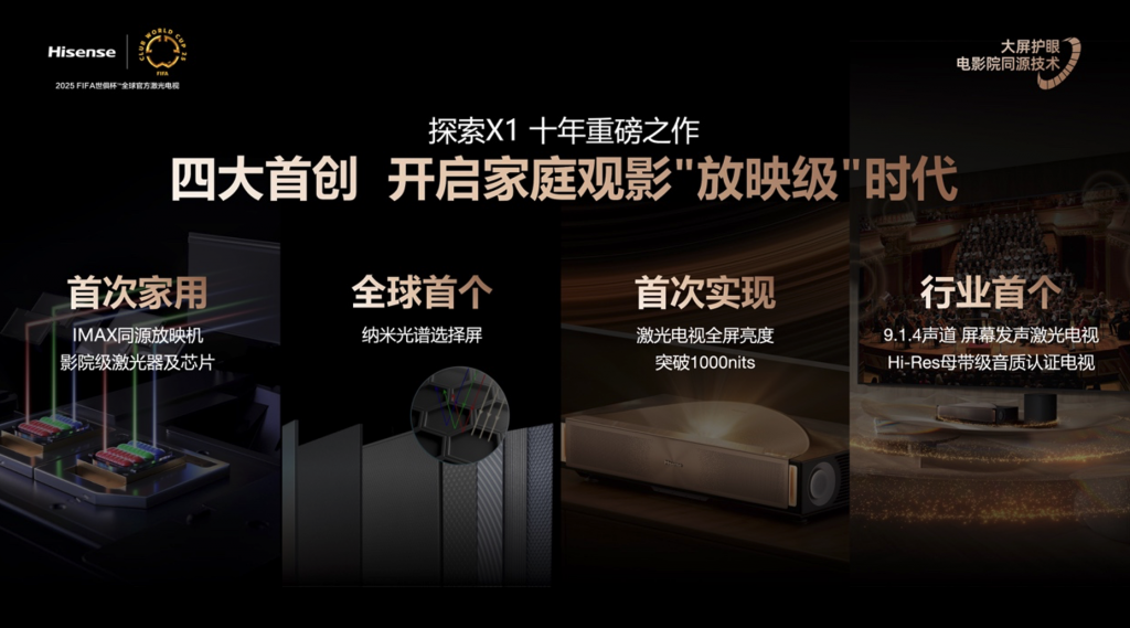 全球首臺(tái)1000nits激光電視海信探索X1 Ultra正式發(fā)布
