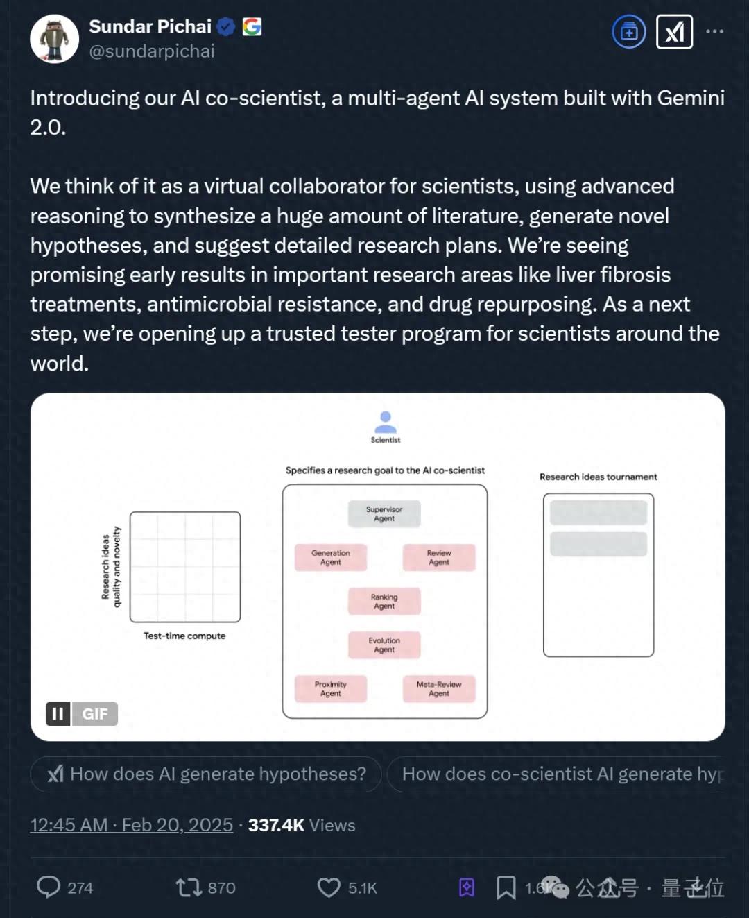 谷歌豪華陣容打造AI科學(xué)家，用測試時(shí)間計(jì)算加速科學(xué)發(fā)現(xiàn)