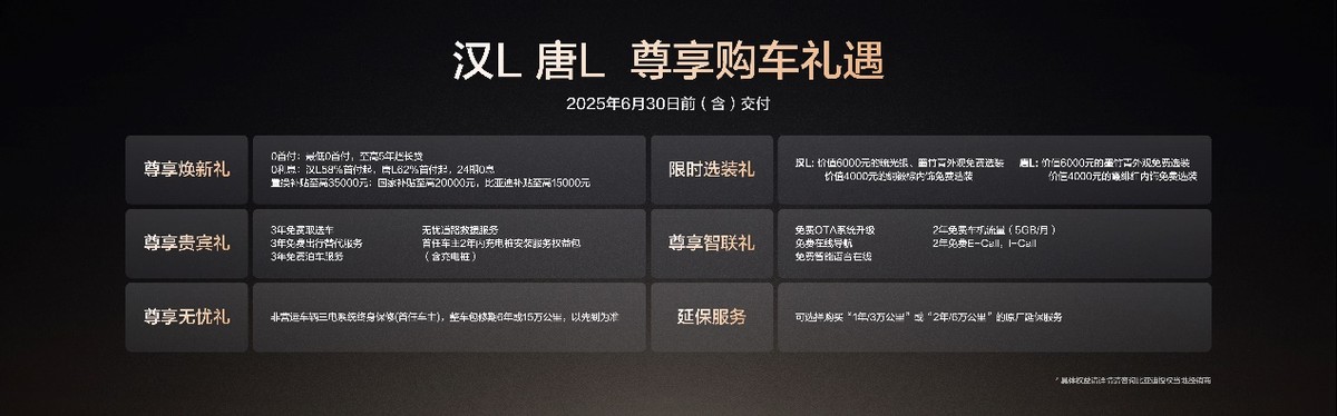 比亞迪劃時代旗艦漢L唐L震撼上市，售價20.98萬~28.98萬元