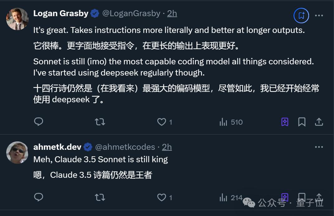 DeepSeek V3獲競(jìng)技場(chǎng)最強(qiáng)開源認(rèn)證！與Claude 3.5 Sonnet實(shí)測(cè)來了