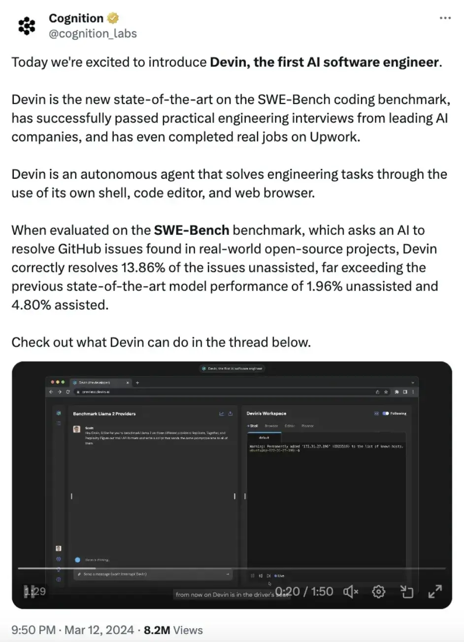 首個AI程序員造假被抓，Devin再次“震撼”硅谷！扒皮詳解附上