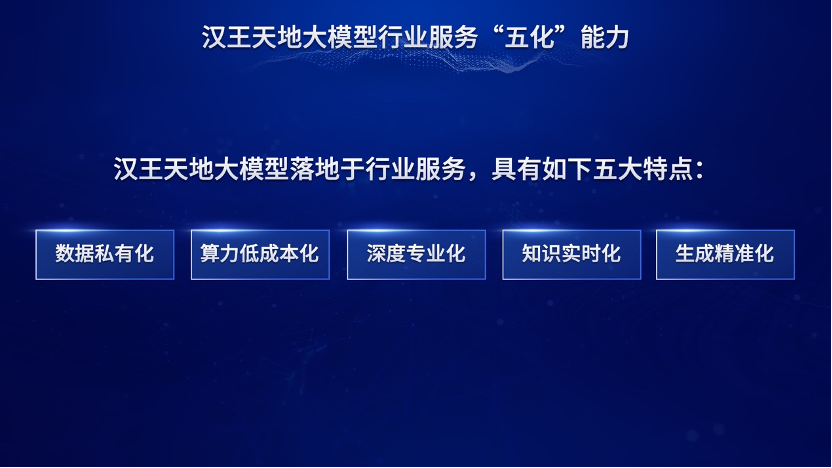 觸手可得 普惠眾業(yè) 漢王天地大模型創(chuàng)新行業(yè)落地五化能力