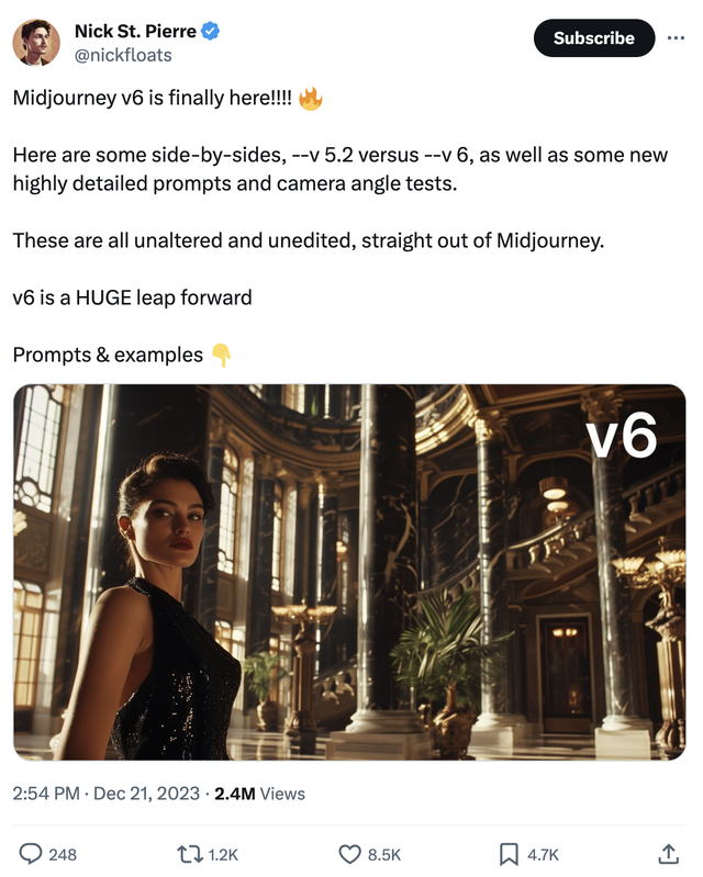 Midjourney能生成文字了！V6版5大升級驚艷網(wǎng)友