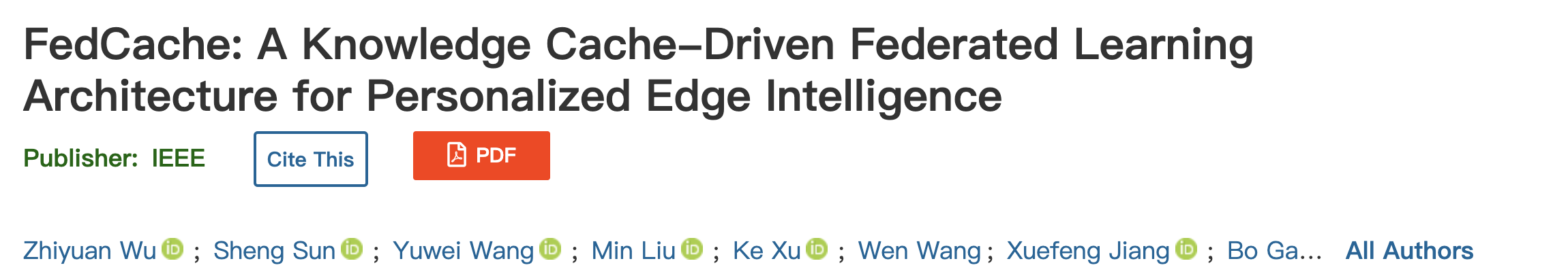 緩存驅(qū)動(dòng)聯(lián)邦學(xué)習(xí)架構(gòu)來了！專為個(gè)性化邊緣智能打造 | TMC 2024